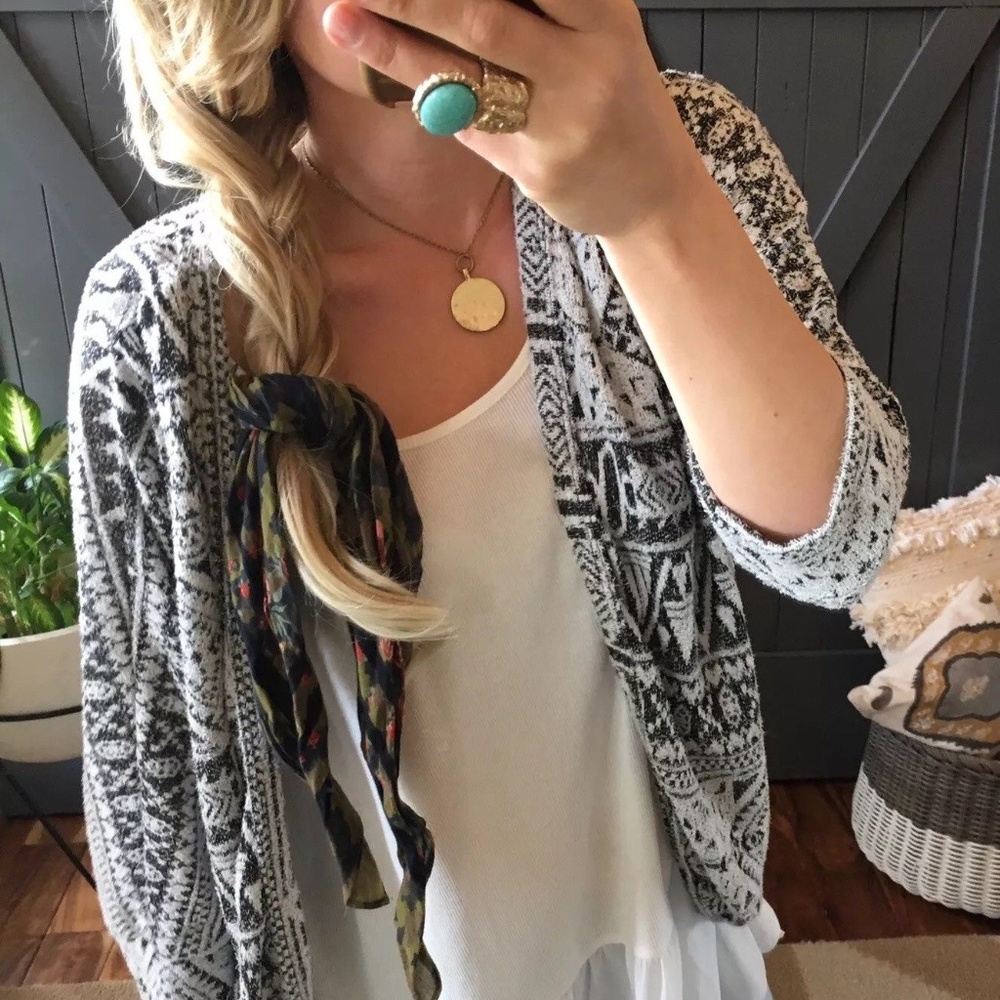 SOLD OUT! Print Soft Cardigan Sweater Top Jacket - Picture 2 of 6